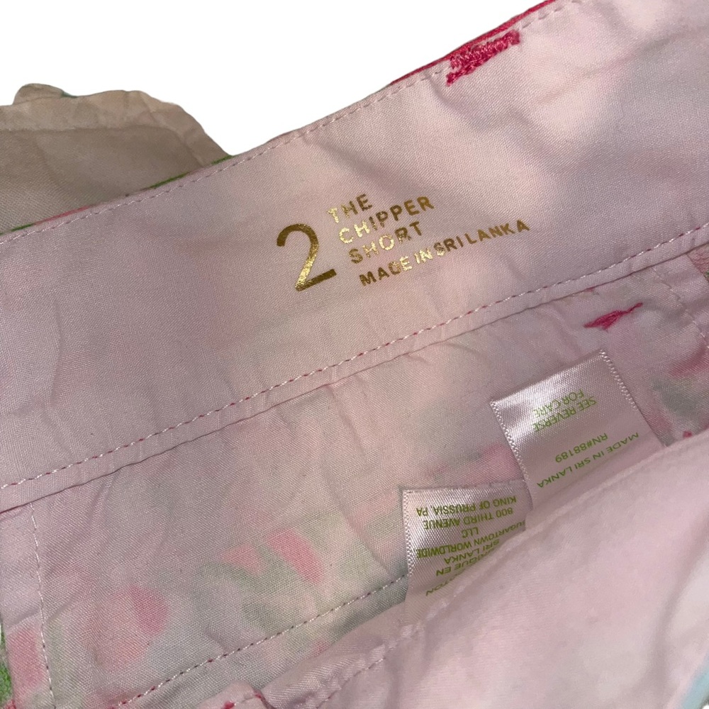 Lilly Pulitzer The Chipper Short Women’s Size 2 Pink Green Casual Summer - Picture 6 of 6